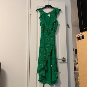 Green and floral wrap dress from Nordstrom’s